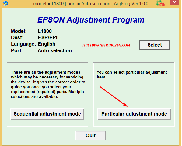 Cách khắc phục máy in epson L1800 tràn bộ nhớ nháy đèn đỏ