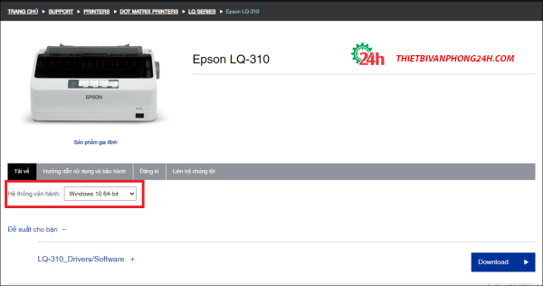 Hướng Dẫn Chi Tiết Cách Tải Và Cài Đặt Driver Máy In Epson LQ 310