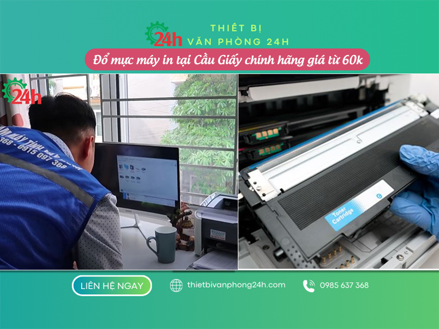 Đổ mực máy in tại Cầu Giấy