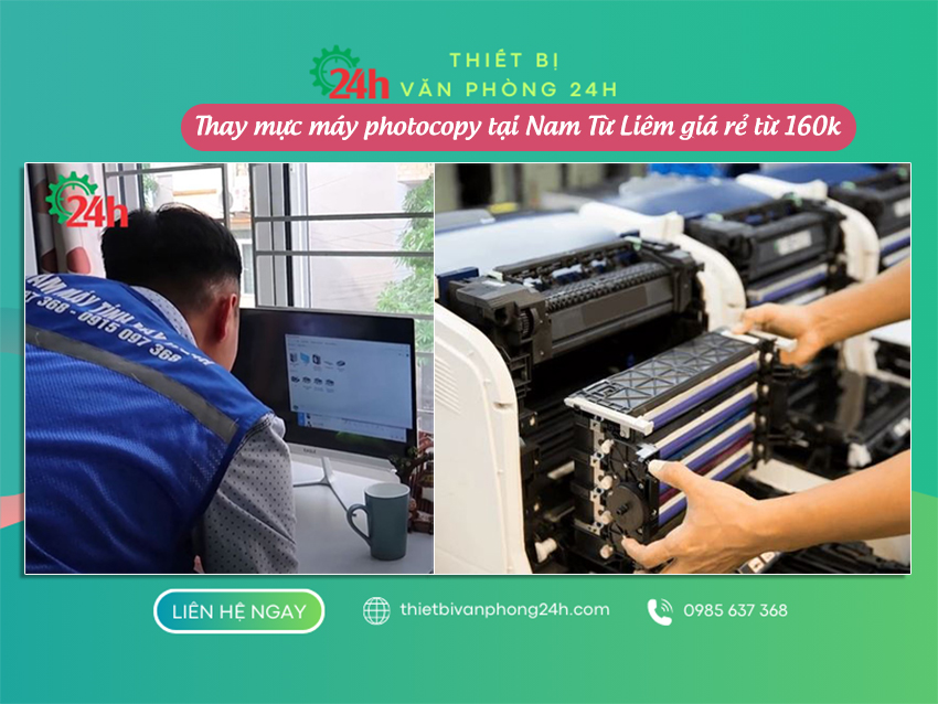 Thay mực máy photocopy tại Nam Từ Liêm ngay giá rẻ từ 160k Thay mực máy photocopy tại Nam Từ Liêm